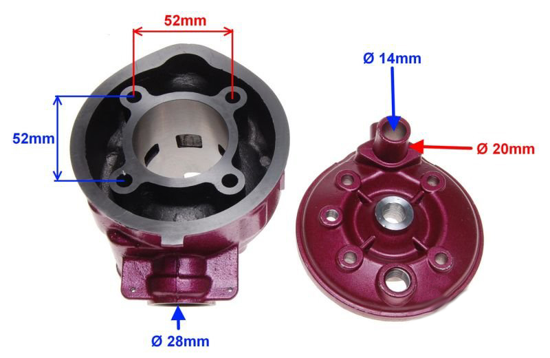 Cylinder do motorowerów z silnikiem 2T Minarelli AM6 90ccm