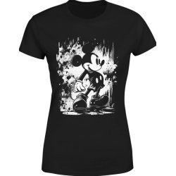  Koszulka damska Myszka Miki Retro czarno biała