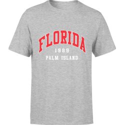  Koszulka męska Florida Palm Island szara