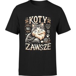  Koszulka męska Kot z kotem dla kociarzy na zawsze