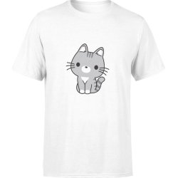 Koszulka męska Kotek z kotem kotkiem urocza biała