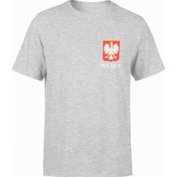  Koszulka męska Polska Patriotyczna z orzełkiem szara