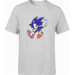  Koszulka męska Sonic Sega gra Hedgehog szara