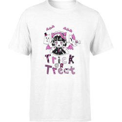  Koszulka męska Trick Or Treat goth gothic Halloween biała