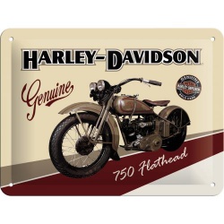  Metalowy Plakat 15 x 20cm Harley-Davidson Flathead