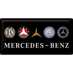  Metalowy Plakat 25 x 50cm Mercedes Logo Evolution