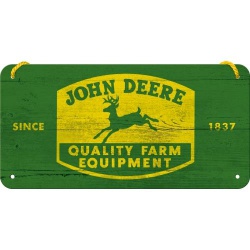  Metalowy Plakat Zawieszka 10 x 20cm John Deere Logo