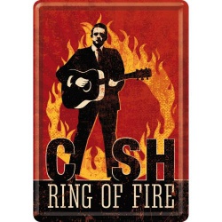  Pocztówka metalowa 14 x 10 cm Johnny Cash - Ring Of Fire