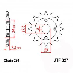  Zębatka przednia JT F327-11, 11Z, rozmiar 520