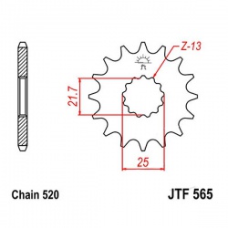    Zębatka przednia JT F565-13 SC, 13Z, rozmiar 520