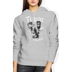  Bluza damska z kapturem 2Pac Tupac streetwear szara