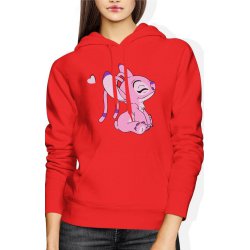  Bluza damska z kapturem Andzia z Lilo i Stitch czerwona