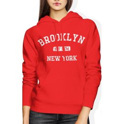  Bluza damska z kapturem Brooklyn New York NY czerwona