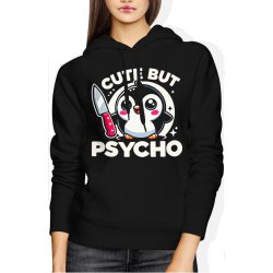  Bluza damska z kapturem Cute but psycho Kawaii Pingwin