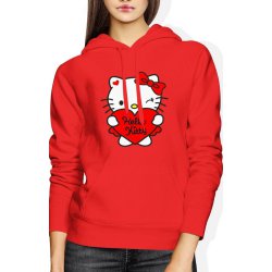  Bluza damska z kapturem Hello kitty czerwona