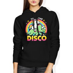  Bluza damska z kapturem Jednorożec Dinozaur To The Disco Na Imprezę