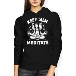  Bluza damska z kapturem Keep calm and meditate joga medytacja yoga