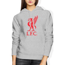  Bluza damska z kapturem Liverpool F.C. piłkarska szara