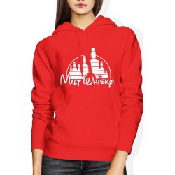  Bluza damska z kapturem Malt whisky Disney czerwona