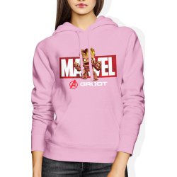  Bluza damska z kapturem Marvel Groot różowa