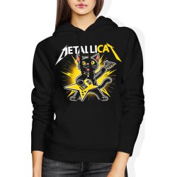  Bluza damska z kapturem Metallica Kot Z Kotem Metallicat