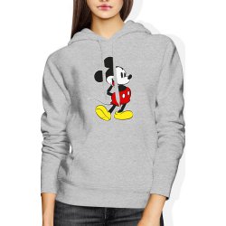  Bluza damska z kapturem Myszka Miki Disney szara