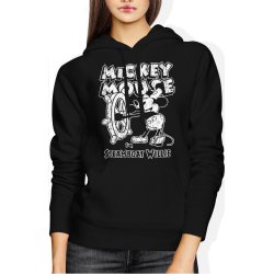  Bluza damska z kapturem Myszka Miki Vintage Steamboat Willie Mickey Mouse