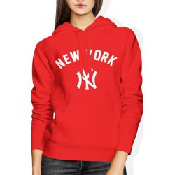  Bluza damska z kapturem New York NY czerwona