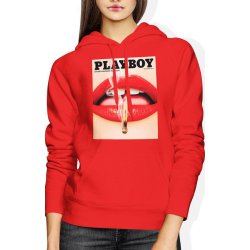  Bluza damska z kapturem Playboy magazyn usta czerwona