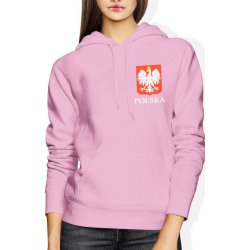  Bluza damska z kapturem Polska Patriotyczna różowa