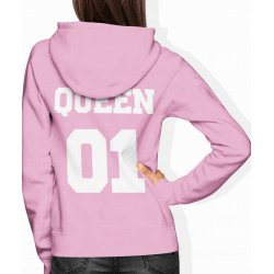  Bluza damska z kapturem Queen 01 Królowa różowa