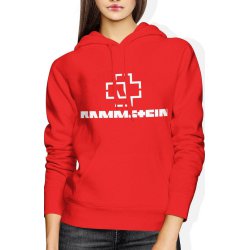  Bluza damska z kapturem Rammstein R+ czerwona