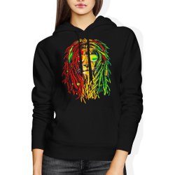  Bluza damska z kapturem Reggae Lion Lew głowa lwa