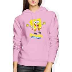  Bluza damska z kapturem Spongebob Kanciastoporty bajka różowa