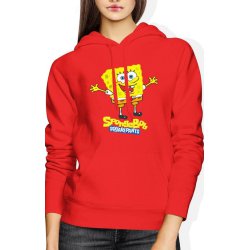  Bluza damska z kapturem Spongebob Kanciastoporty bajka czerwona