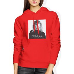  Bluza damska z kapturem Taylor Swift pop muzyczna czerwona