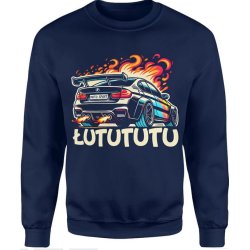  Bluza męska Łutututu Auto z samochodem granatowa