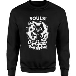  Bluza męska Souls z kotem i czaszkami 