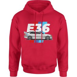  Bluza męska z kapturem BMW e36 seria 3 czerwona