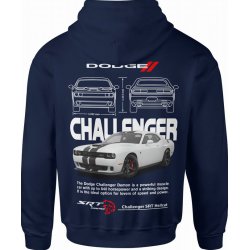  Bluza męska z kapturem Dodge Challenger granatowa