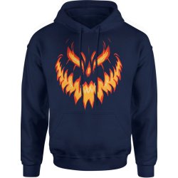  Bluza męska z kapturem Dynia z dynią Halloween granatowa