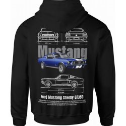  Bluza męska z kapturem Mustang Shelby Ford Gt350 Vintage