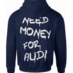  Bluza męska z kapturem Need Money for Audi granatowa