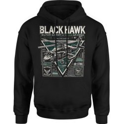  Bluza męska z kapturem Wojskowa Helikopter Black Hawk Militaria