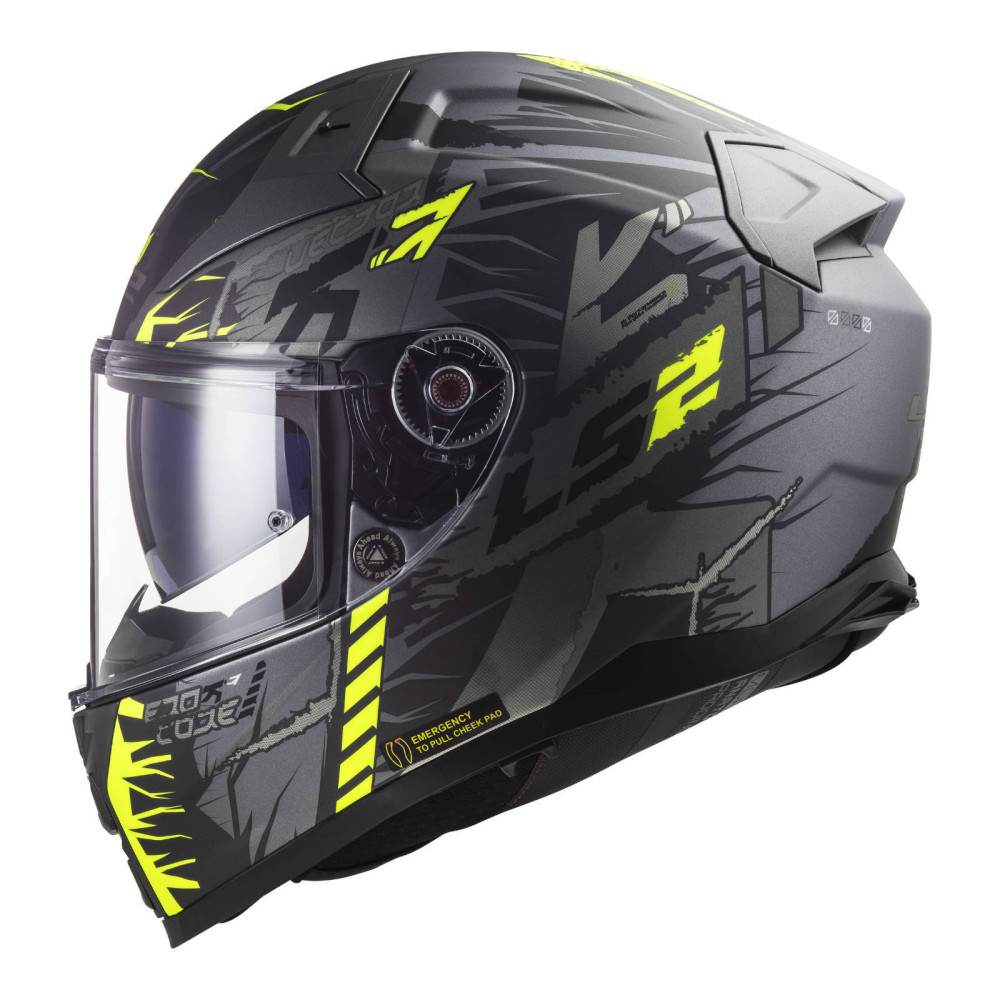 Kask LS2 FF811 Vector II Techbot Matt Titan Yellow