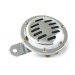 Klakson motocyklowy chromowany 100mm/ 12V