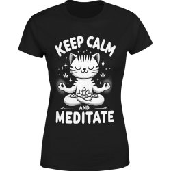  Koszulka damska Keep calm and meditate joga medytacja yoga