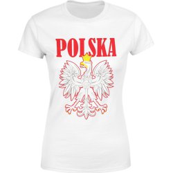  Koszulka damska Kibica Polska Orzeł biała