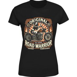  Koszulka damska Original Road Warrior Old School dziewczyna na motorze