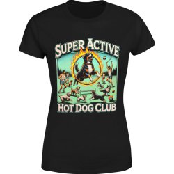  Koszulka damska Super Active Hot Dog Club z psami